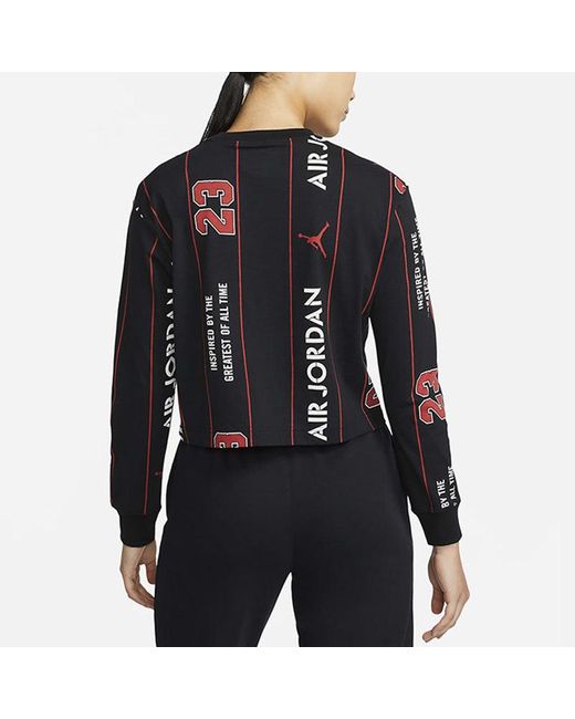 Nike Black (Wmns) Casual Sports Breathable Round Neck Short Long Sleeves T-Shirt