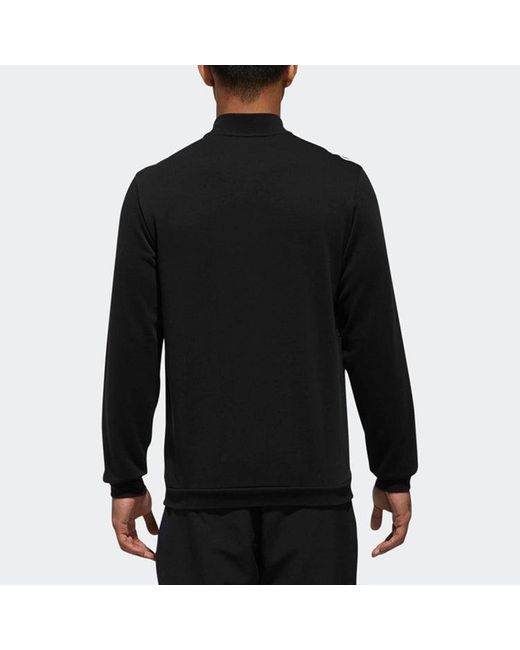 Adidas Black Cm Tt Ft 3S Sports Stylish Knit Stand Collar Jacket for men