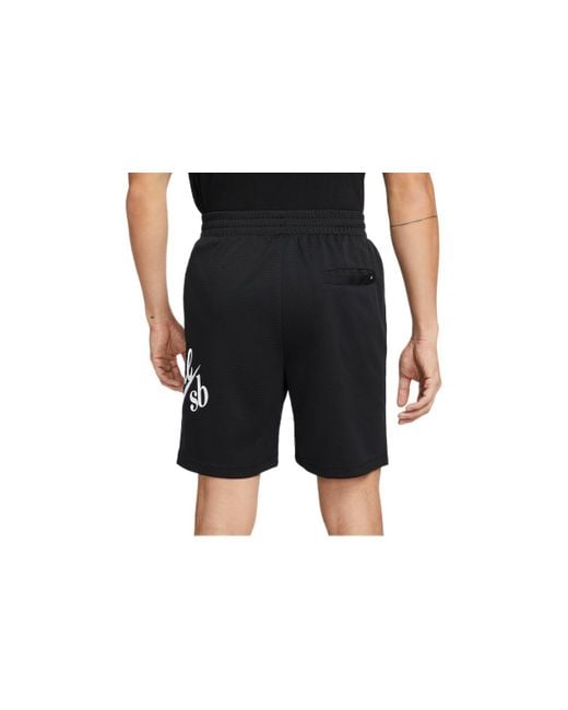 Nike Black Alphabet Logo Lacing Straight Casual Shorts for men