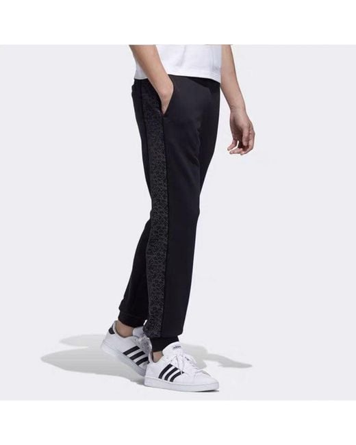 Adidas Black Neo X Pokemon Embroidered Side Printing Sports Long Pants for men
