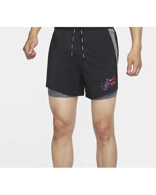 Nike Black Flex Stride Future Fast 2-In-1 Running Shorts for men