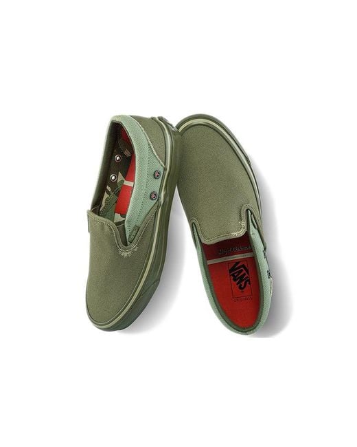 Vans Green Nigel Cabourn X Og Classic Slip-On Lx 'Usmc Army Mix' for men