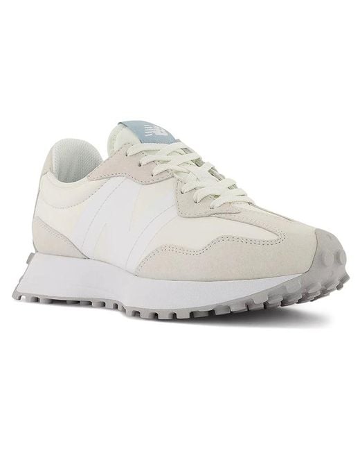 New Balance White 327