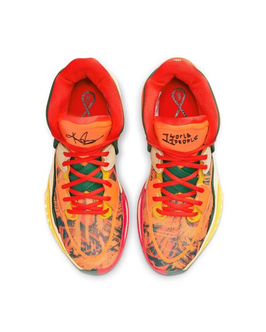 Nike Orange Kyrie Infinity '1 World, 1 People' for men