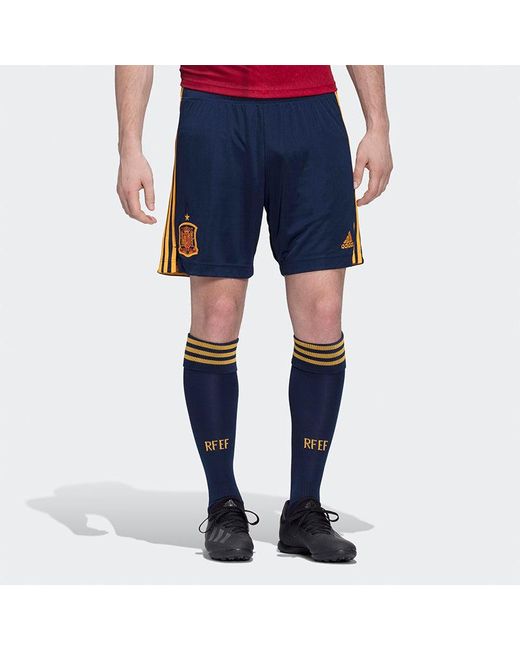 Adidas Blue Fef H Sho Spanish National Team Home Soccer/Football Sports Shorts for men