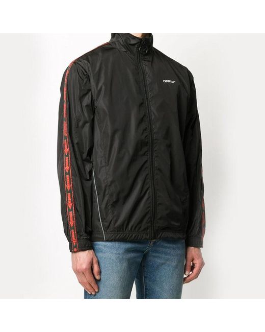 Off-White c/o Virgil Abloh Black Fw20 Logo Printing Jacket for men
