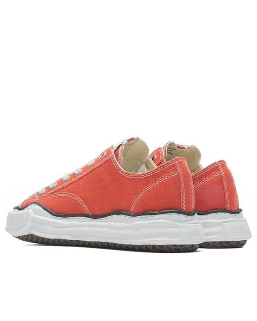 Maison Mihara Yasuhiro Red Peterson Og Sole Canvas Low for men