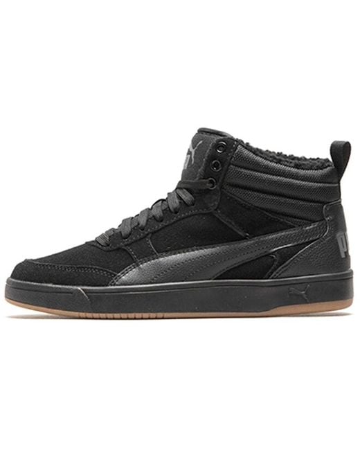 PUMA Black Rebound Street High Board Shoes for men