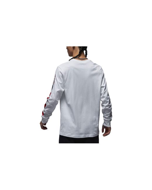 Nike Blue Brand Graphic Long-Sleeve T-Shirt for men