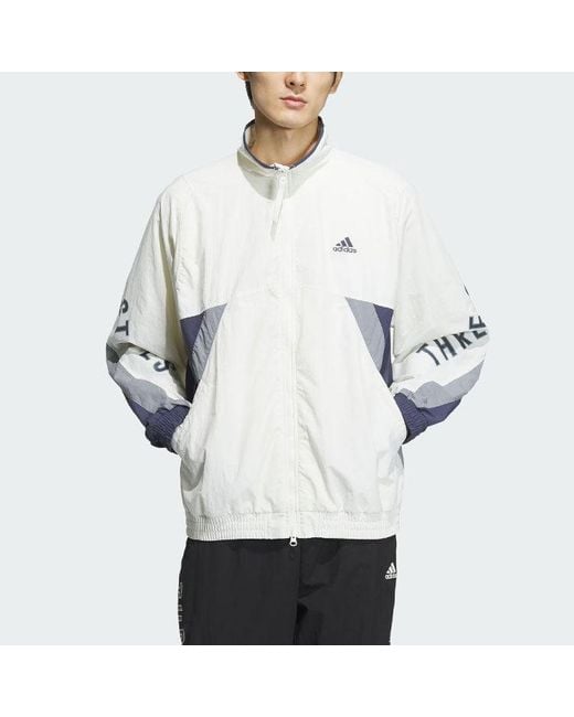 Adidas White Word Woven Jacket Asia Sizing for men