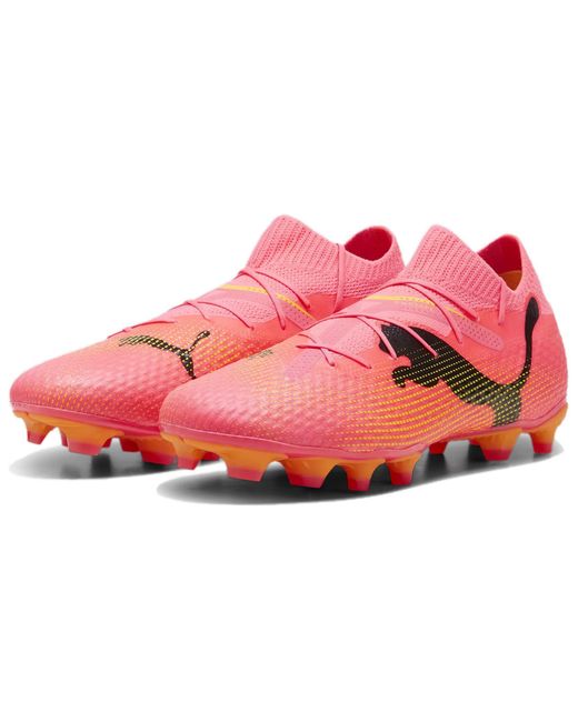 PUMA Pink Future 7 Pro Fg/Ag Lace Up Soccer Sneakers for men