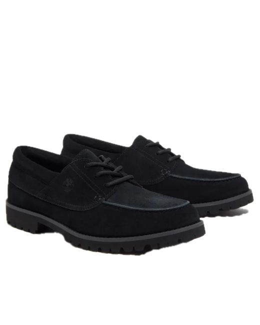 Timberland Black Authentic Boat Shoes for men