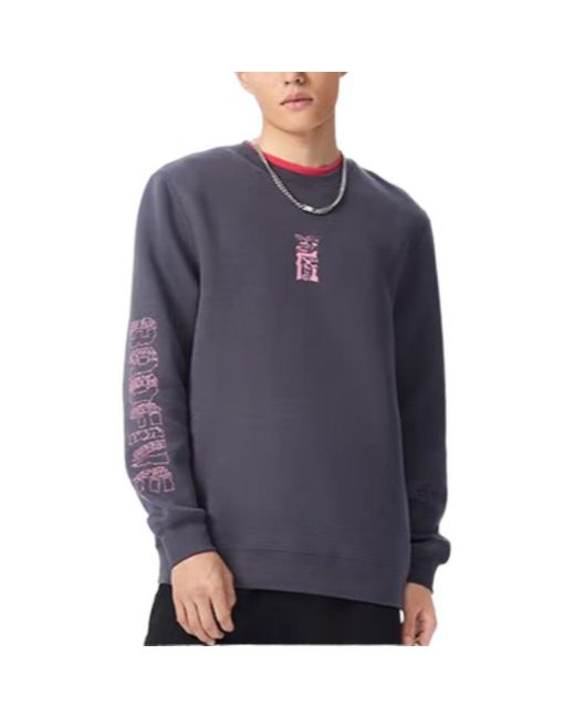 Li-ning Blue Badfive Graphic Sweatshirt for men