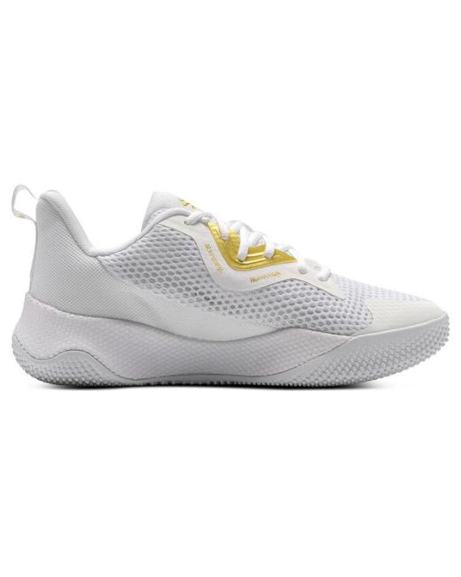 Under Armour White Curry 3 Hovr Splash Metallic' for men