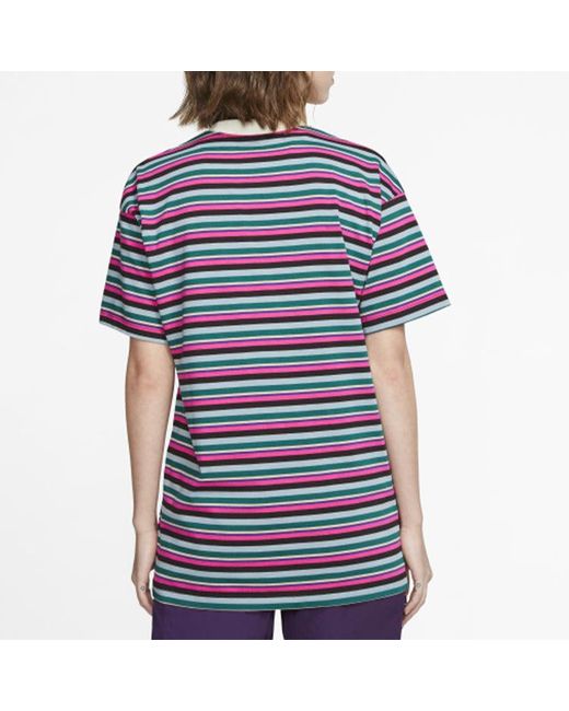 Nike Blue (Wmns) Lab Stripe Tee X Olivia Kim