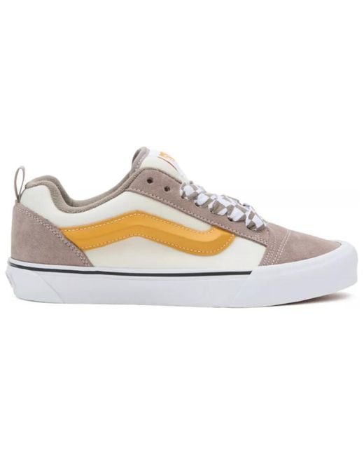 Vans White Knu Skool 'Mega Check Marshmallow'