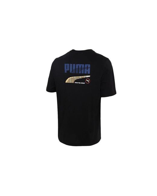 PUMA Black Team Graphic T-Shirt for men