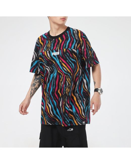 PUMA Blue Wild Pack Aop Tee for men