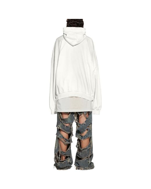 Balenciaga White Diy College Hoodie