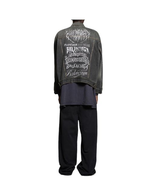 Balenciaga Gray Crypto Large Fit Jacket 'Light' for men