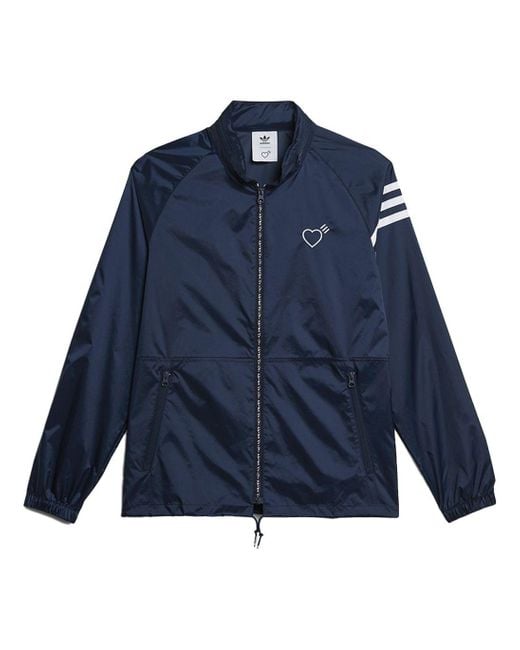 Adidas Blue Human Made Windbreaker for men