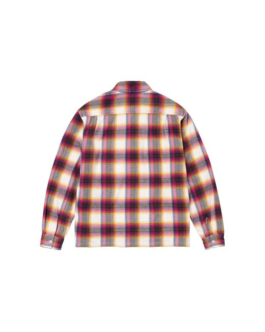 Supreme Shadow Plaid Flannel Zip Up Shirt in Red for Men | Lyst UK