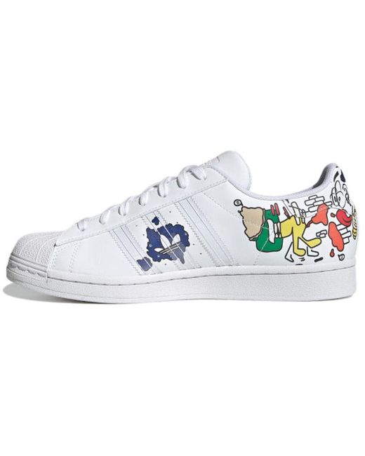 Adidas White Originals Superstar Sneakers 'Off' for men