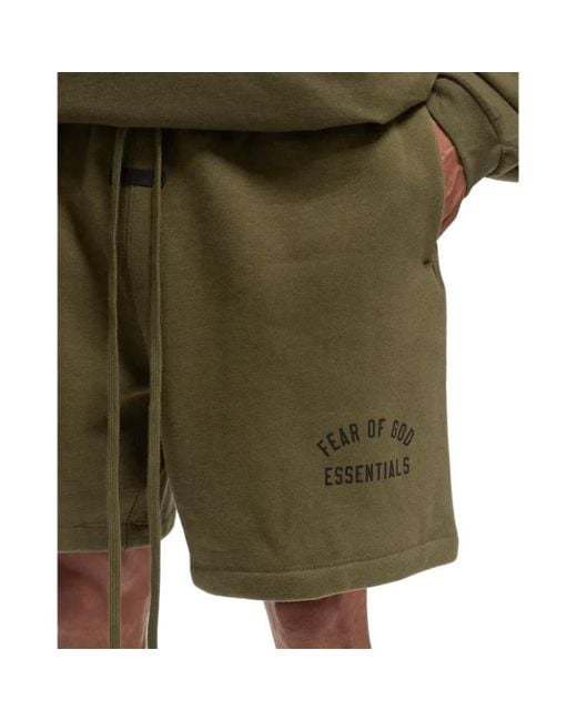 Fear Of God Green Fleece Soccer Short for men