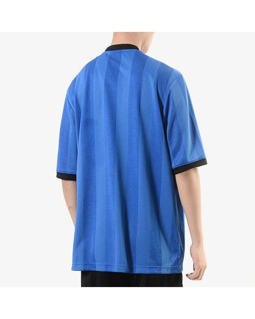 Adidas Blue Soccer/Football Sports Round Neck Short Sleeve Jersey for men