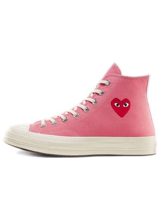 Converse Pink X Comme Des Garcons Play Chuck 70 High 'Bright' for men