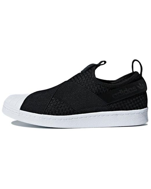 Adidas Black Originals Superstar Slip-On for men