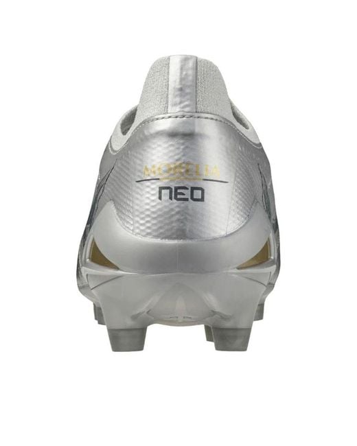 Mizuno Morelia Neo 4 Beta Elite Fg 'Platinum Pack' in Gray for Men Mizuno Morelia Neo 4 Beta Elite Fg 'Platinum Pack' in Gray for Men