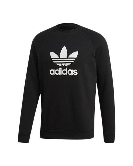 Adidas Black Originals Trf Flc Crew Sports Pullover for men