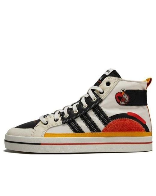 Adidas Brown Neo City Canvas Hi for men