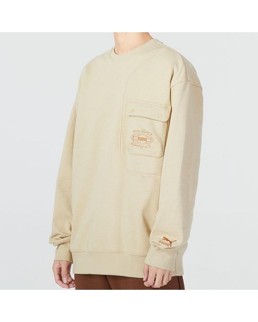 PUMA Natural Das Cc Graphic Crew Sweater for men