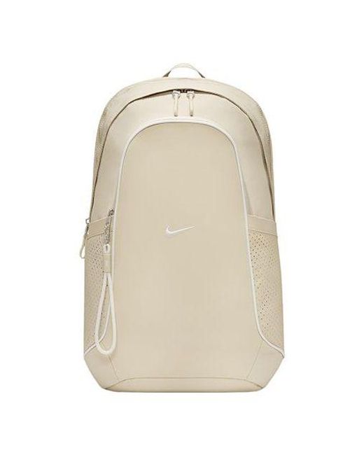 Nike Natural Sportswear Essentials Series Large Capacity Durable Laptop Bag Creamy Backpack