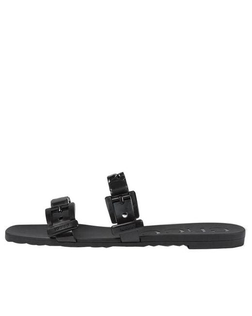 Gucci Black (Wmns) Rubber Slide Sandal