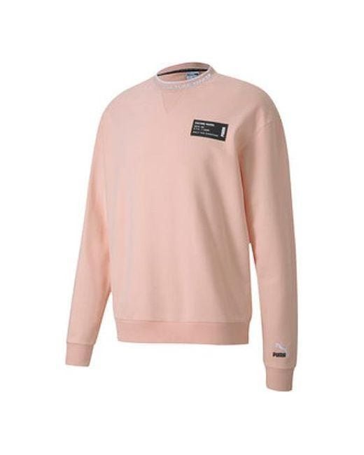 PUMA Pink Culture Maker Knitted Collar Pullover for men