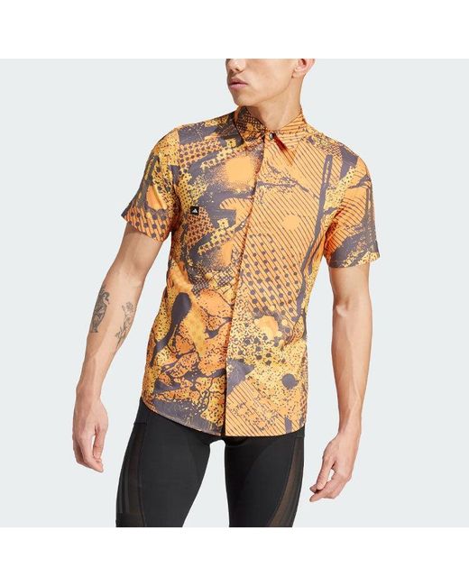 Adidas Multicolor Trackstand Stenciled Art Cycling Shirt Asia Sizing 'Charcoal' for men
