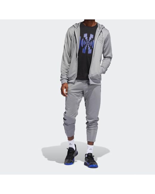 Adidas Gray Harden Pant 2 Basketball Sports Long Pants for men