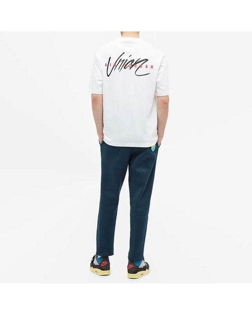 Nike White X Union La Dunk Printing Sports Round Neck T-Shirt Asia Sizing for men