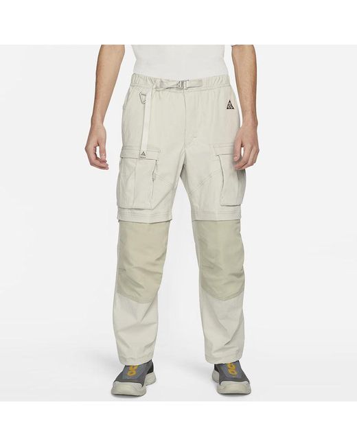 Nike Gray Acg Smith Summit Cargo Pocket Bundle Feet Casual Long Pants for men