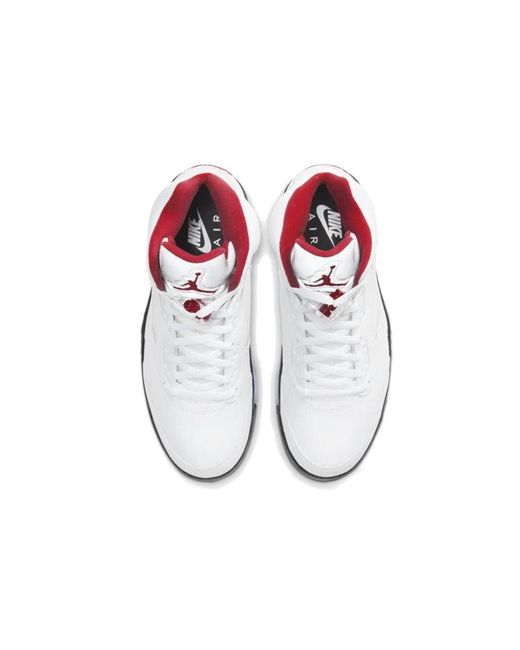 Nike White 5 Retro 'Fire' 2020 for men