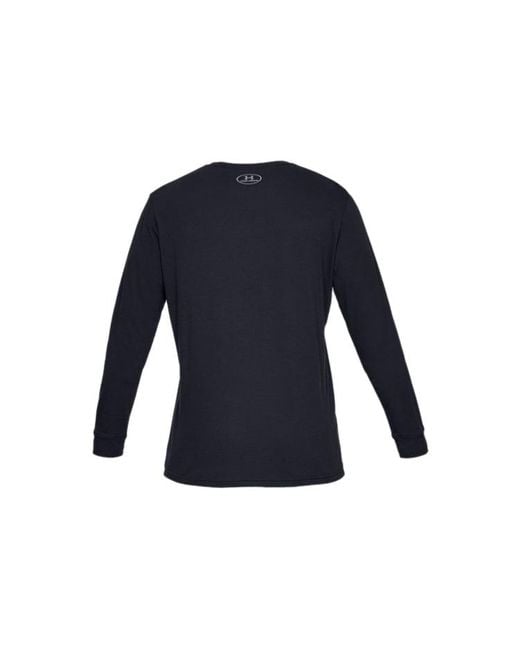 Under Armour Blue Sportstyle Left Chest Long Sleeve T-Shirt for men