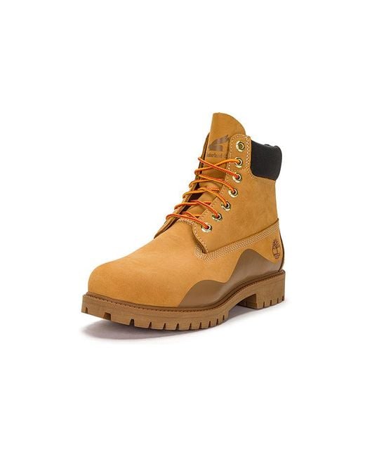 Timberland Brown Heritage 6 Inch Waterproof Boot 'Wheat Nubuck With' for men
