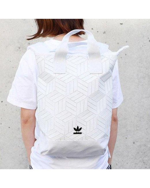 Adidas White Originals X Issey Miyake 3D Roll Top Backpack