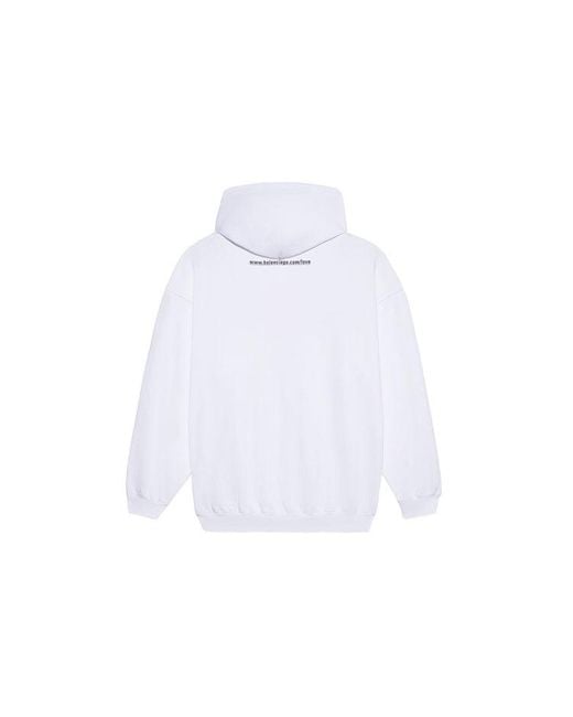 Balenciaga White (Wmns) Ss21 Printing Hoodie