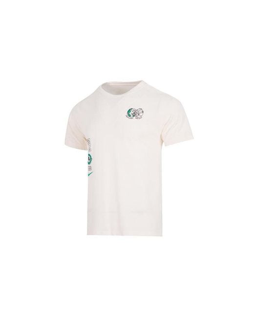 Nike White Bonsai Alphabet Casual Printing Short Sleeve for men