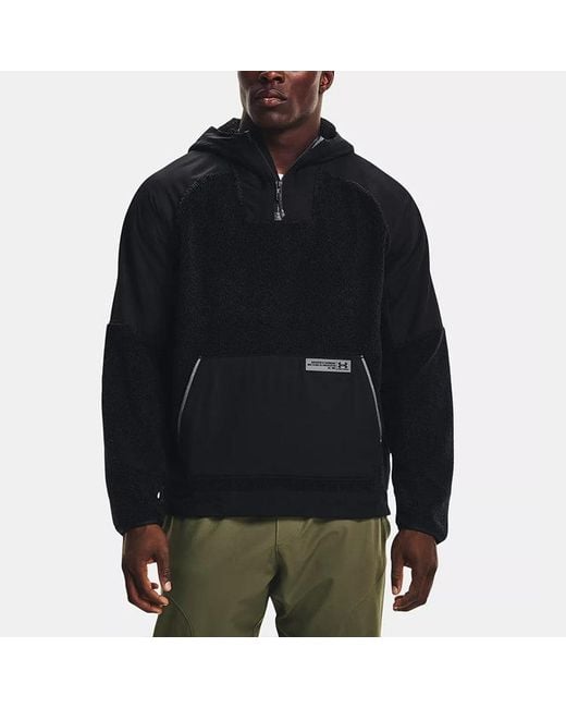 Under Armour Blue Mission Boucle Anorak Hoodie for men