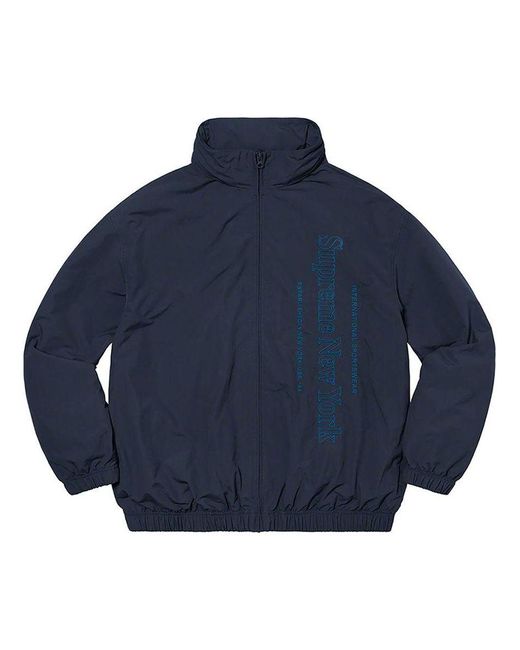 Supreme Side Logo Track Jacket in Blue for Men | Lyst UK